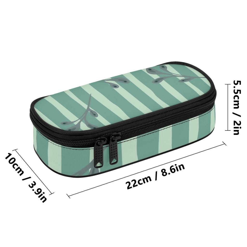 Pen Case Casual 300D Polyester Zip Around Closure with Mesh Divider Pen Holders and Spacious Main Compartment for Daily School Use