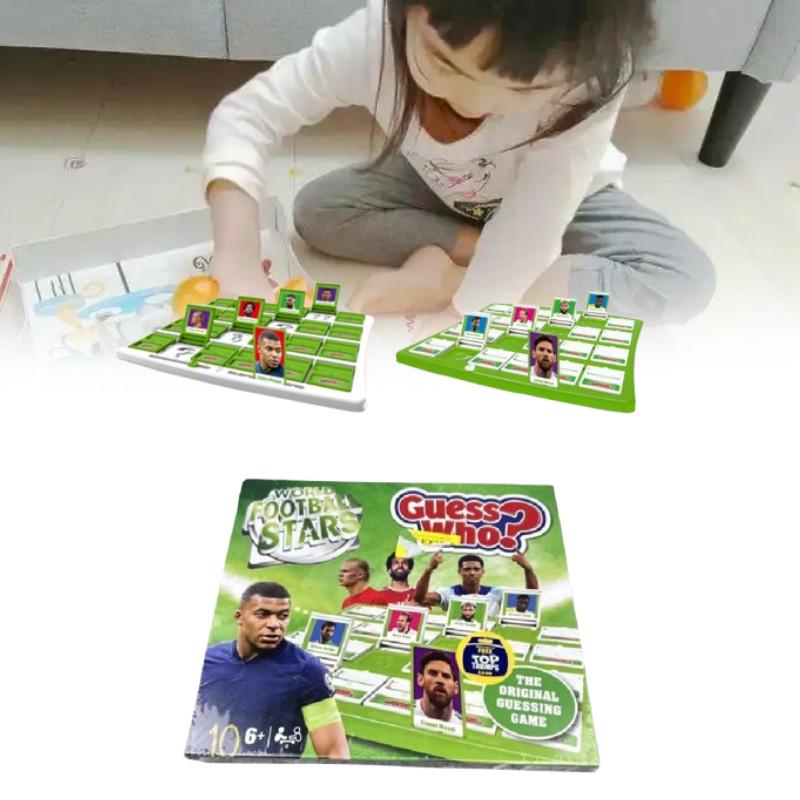 World Football Stars Guess Who Family Interactive Card Game With Plastic Material For Kids Indoor Play