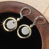 Vintage Hollowed Geometric Circle Silvery Plated Dangle Earrings for Women's Concise  Party Vacation Jewelry Accessories