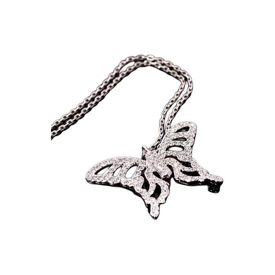 Swarovski Butterfly Pendant Necklace Women Necklace Silver 1082378
