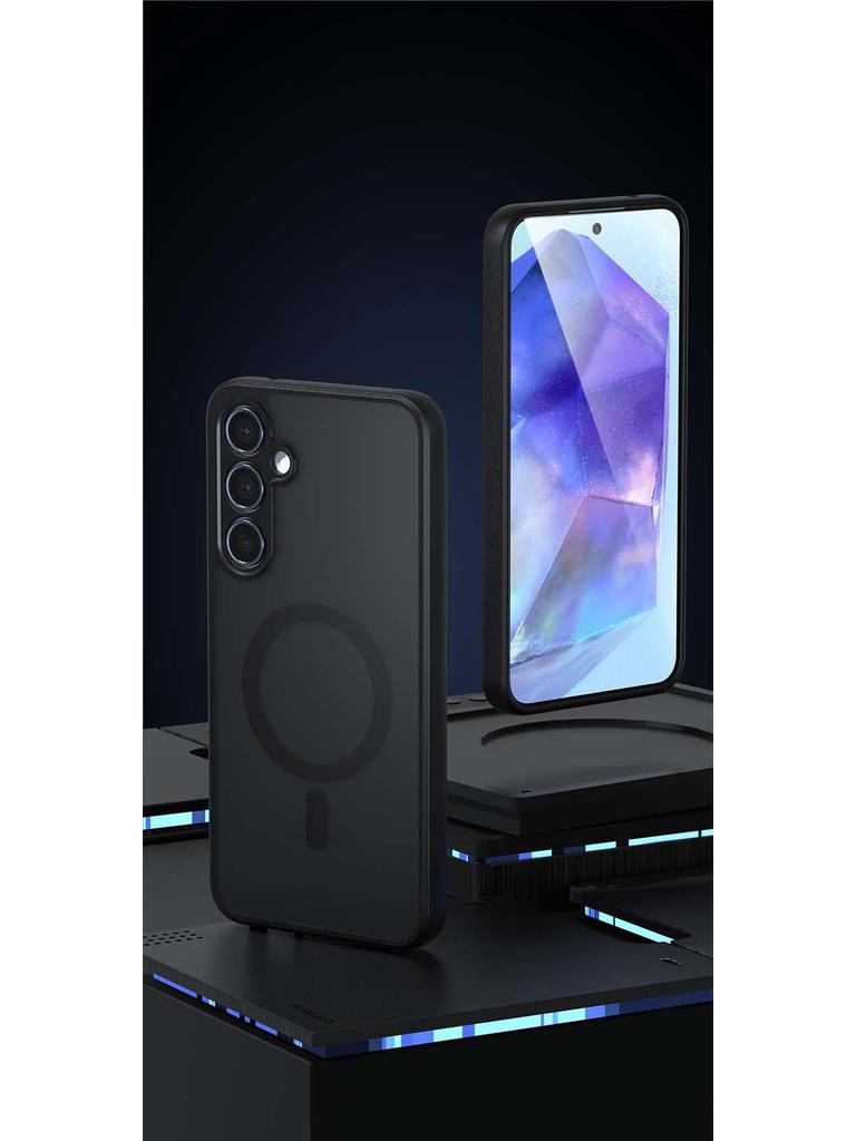 Samsung A17 Airbag Stötsäkert TPU Skyddsfodral - Hudkänsla Matt & Magnetiskt Pansar