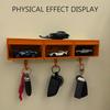 Car Garage Key Holder With Opening Door Wall Hanging Key Holder 3D Printed Key Organizer Self-Adhesive(Car Models Not Included)