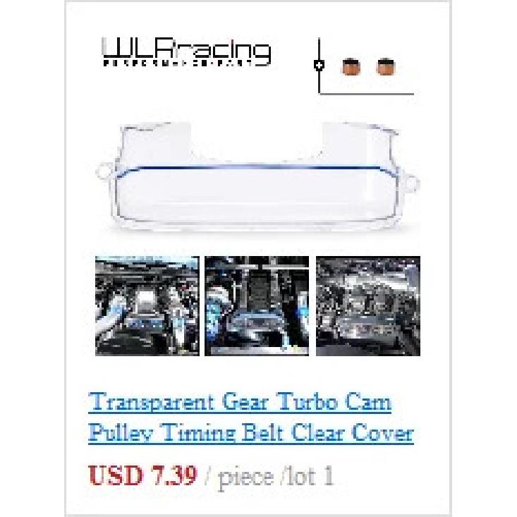 WLR Clear Cam Gear Cover Timing Belt Cover Turbo Cam Pulley For 96-05 Mitsubishi Evolution Lancer EVO4-8 4G63 WLR6338