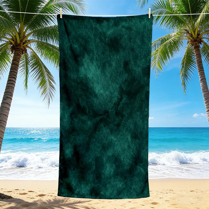 1Pc Abstract Teal Texture Beach Towel, Quick Dry, Multi-Use for Beach Pool Gym Yoga Home Travel, Christmas, Halloween, Xmas Gift M928850