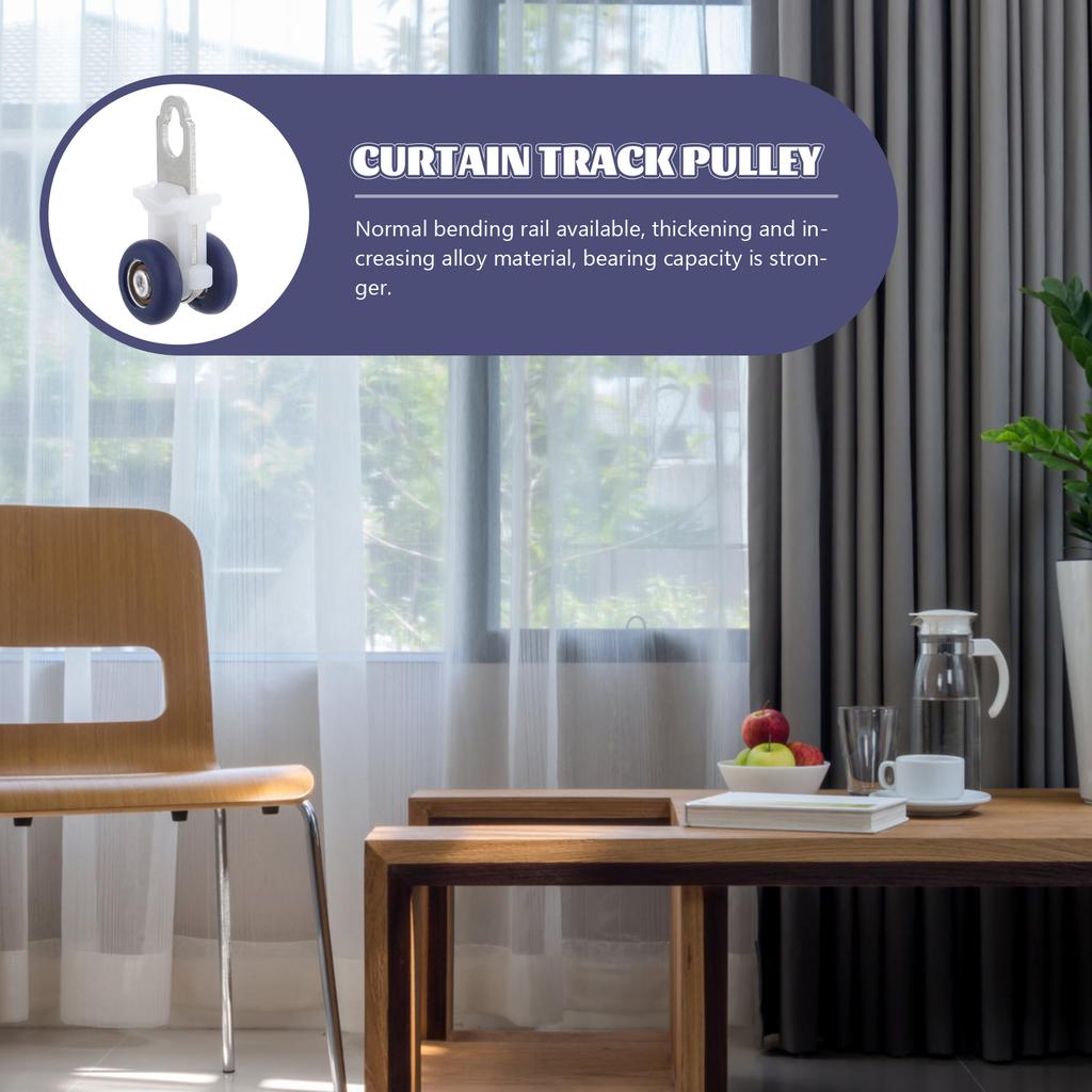 6pcs Curtain Track Sets Ceiling Track Rollers Window Curtain Glider Curtain Glider Hooks Curtain Accessories for Drape Curtain