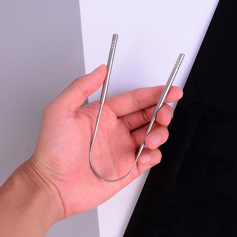 Stainless Steel Tongue Scraper Cleaner Fresh Breath Cleaning Tongue Care Tools