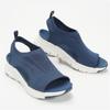 Sandals Women's Large Size Thick-soled Fish Mouth Hollow Knitted Breathable Lightweight Soft-soled Elastic Fly-woven Casual Shoes