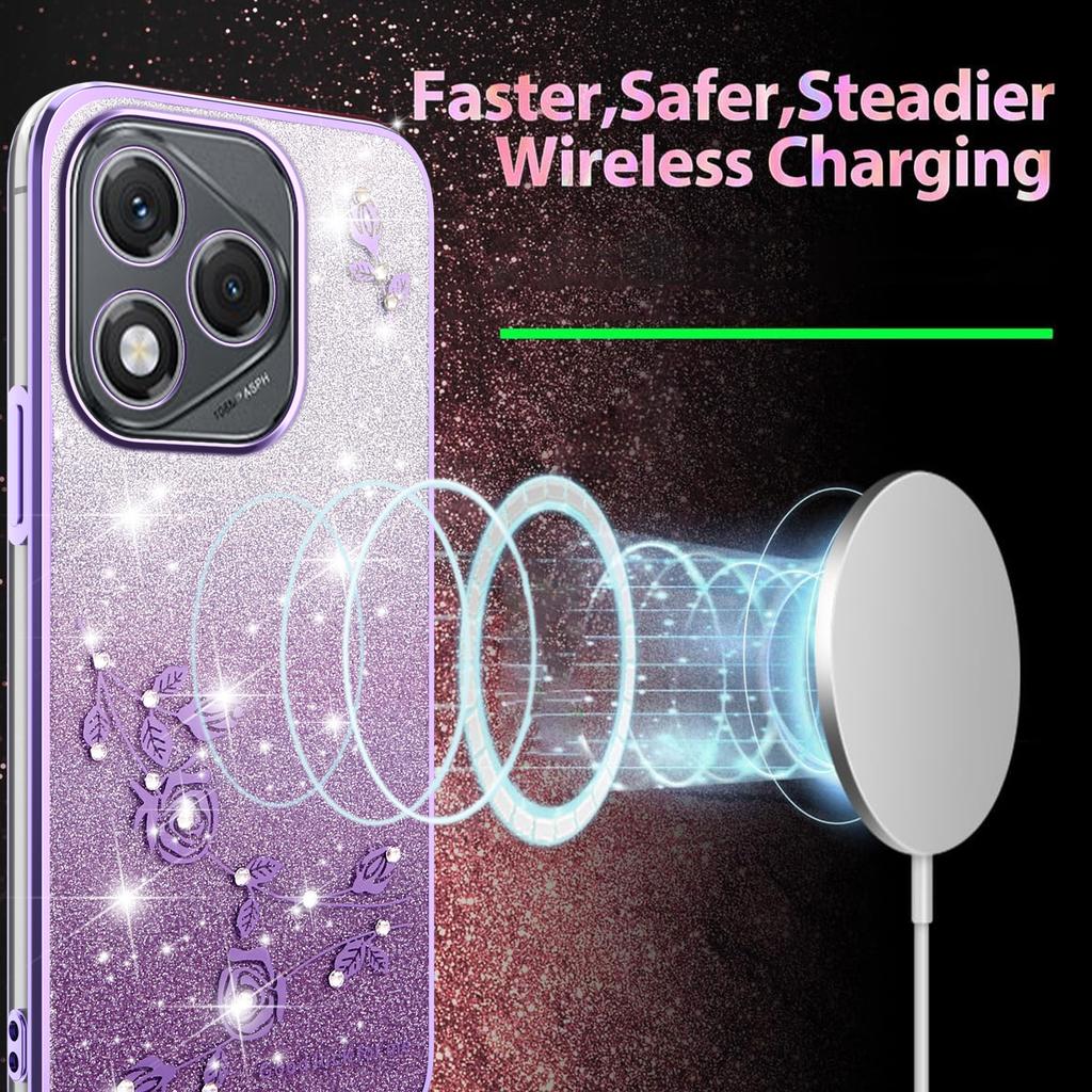 KADEM For Honor 400 Lite 5G Case Flower TPU Flexible Gradient Phone Cover