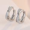 Earrings 925 Sterling Silver Classic Shining Circle Hoop Earrings For Women Fine Jewelry Silver