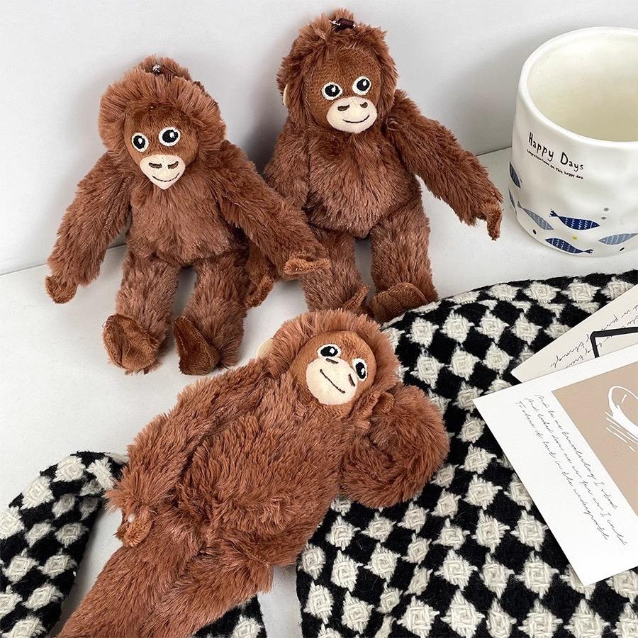 

Милая маленькая обезьянка подвеска плюшевая игрушка длиннорукая горилла кукла сумка подвесной брелок 6 inch