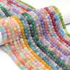 1 Strand 8 10mm Glass Floral Beads Colorful Round Loose Spacer Beads For DIY Charms Jewelry Making Bracelet Necklace Accessories