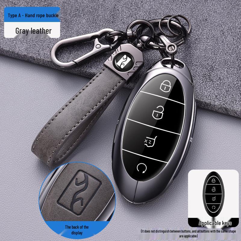 Yangwang U8/U9 Premium Leather Key Cover (2023-2024) - Full Coverage Protective Shell with Buckle