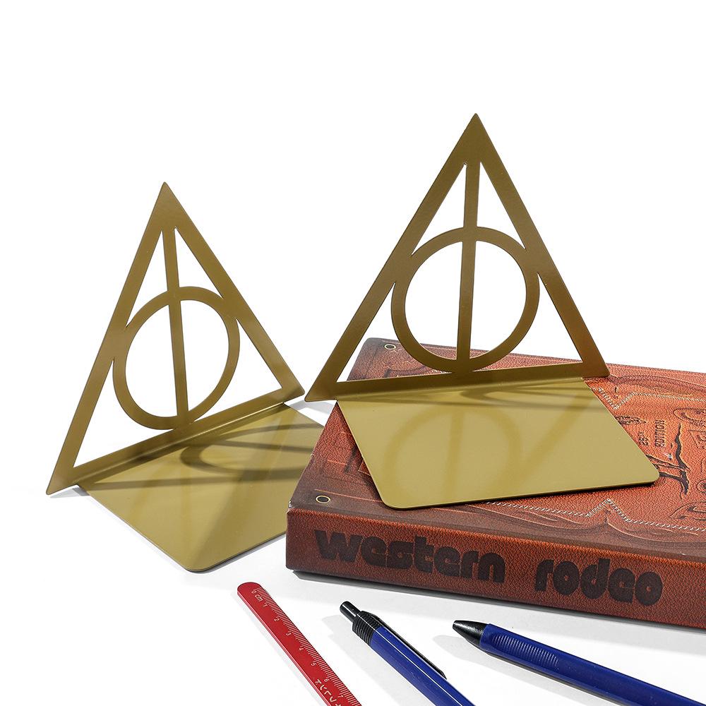 Creative Metal Triangle Bookend and Desktop Ornament