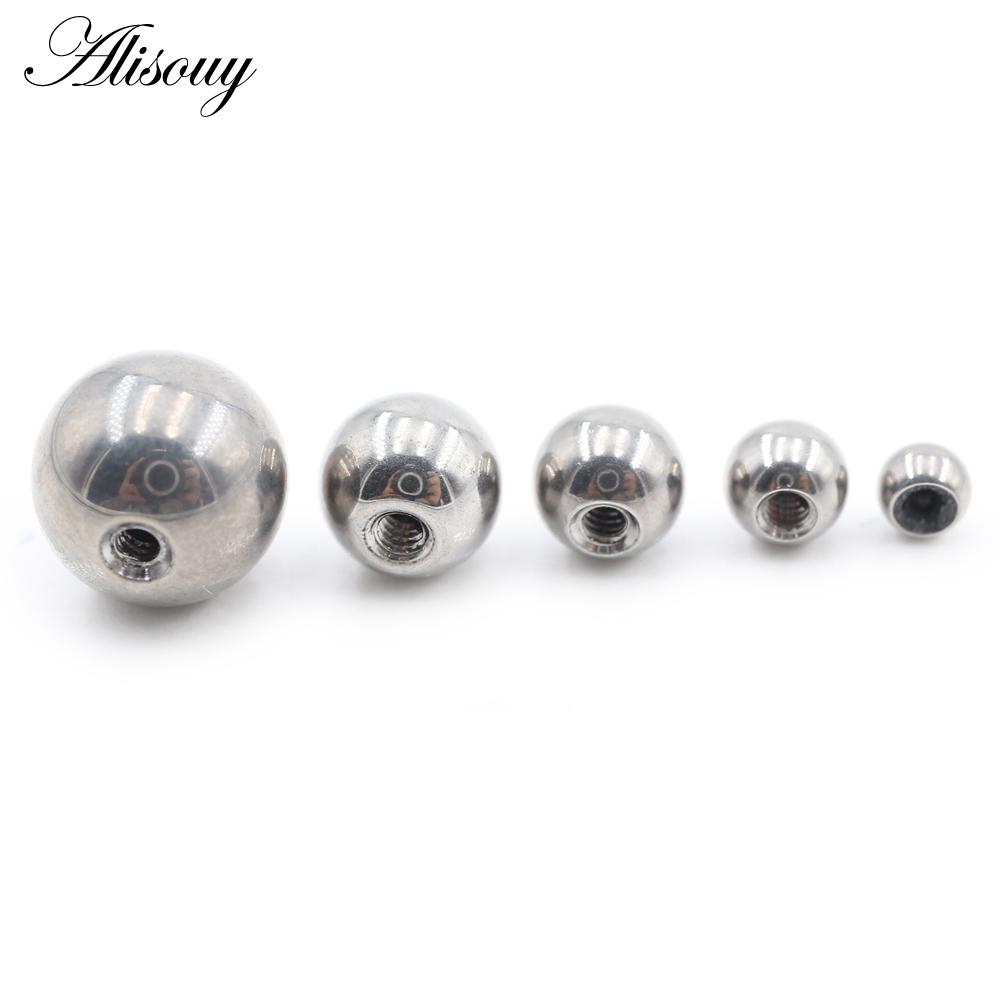 Alisouy 1PC Titanium Internal Thread 14G/16G/20G Replacement Ball Bead Lip Eyebrow Tongue Ear Tragus Belly Body Piercing Jewelry
