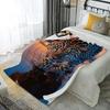 Leopard Water Scene Microfiber Flannel Cover Blanket Bedroom Living Room Sofa Soft And Comfortable Home Decoration