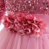 Newborn Long Sleeve Baby Girl Dresses Party Wedding Girl Lace Big Bow Dresses Infant Girl 10st Birthday Princess Baptism Dress