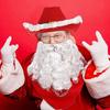 Santa Costume with Santa Beard, Santa Hat, Santa Wig for Adult Cosplay, Christmas Santa Costume Decoration for Women Men