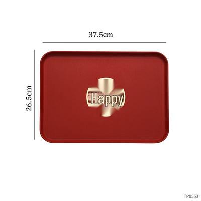 Red Rectangular Wedding Serving Tray