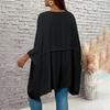 Women's Fashionable Three,quarter Sleeves Elegant Commuting And Casual Top