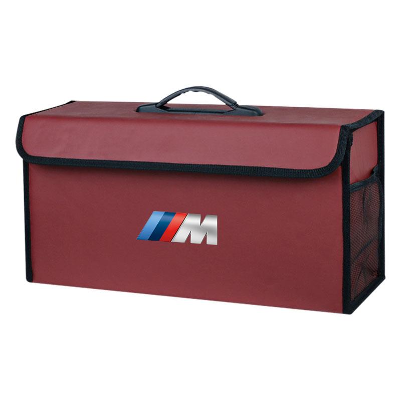 SNLL4 Car Leather Trunk Organizer Foldable Storage Box, For BMW M M2 M3 M5 E46 E90 E60 E36 F90 M3 M5 E87 X3 X5 X6 G30 G32 Accessories