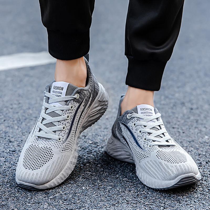 Fashion Men Sneakers Mesh Casual Shoes Lace-Up Men Shoes Lightweight Vulcanize Shoes Walking Sneakers Zapatillas