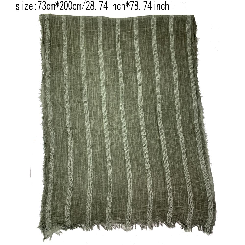 Cotton Linen Fashion Men Striped Scarf Autumn Winter Warm Neckerchief Casual Artistic Tassel Bufandas Shawls Male Accessories