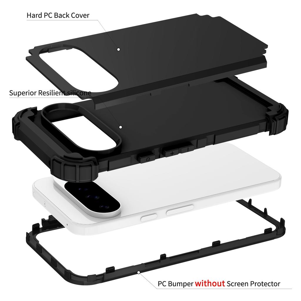 Heavy Duty Armor Shockproof Case For Google Pixel 6A 7A 8A 6 7 8 9 10 Pro XL Soft TPU Silicone Hard Plastic Back Cover Fundas