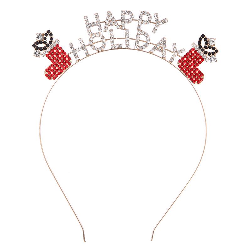 Festive Alloy Christmas Holiday Headband for Girls