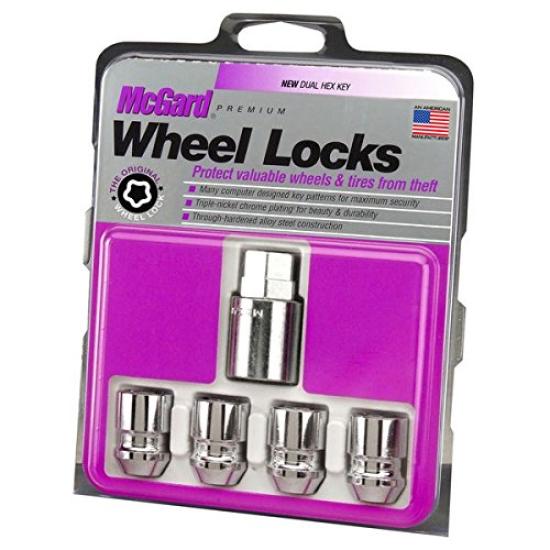 

McGard Wheel Lock Nuts x Silver with New 19mm and (M12 P1.5) Chrome, [Compatible Keys 21mm] [Used]