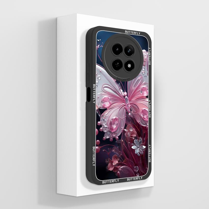 Case For Oppo Realme 12 13 14 P1 P2 Pro 14T 12X Phone Bags Cute Bear Paw Patterns Liquid Silicone Upgraded Dustproof Protective Shell For Oppo Housing