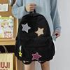 Women's Mori Style Corduroy Backpack - Harajuku Middle School Bookbag with Star Design for Travel