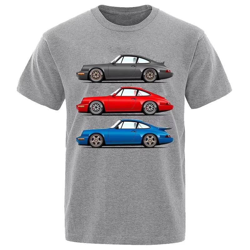 Car Racing Classic Graphic T Shirts Short Sleeve Fashion T-shirt Oversize Tops Summer Harajuku Streetwear Men's Street Clothing
