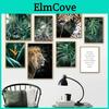 Diamond Round Leopard Painting Jungle Leopard Lion Monstera Leaf Tree 5d Diy Diamond Embroidery Cross Stitch Home Decor