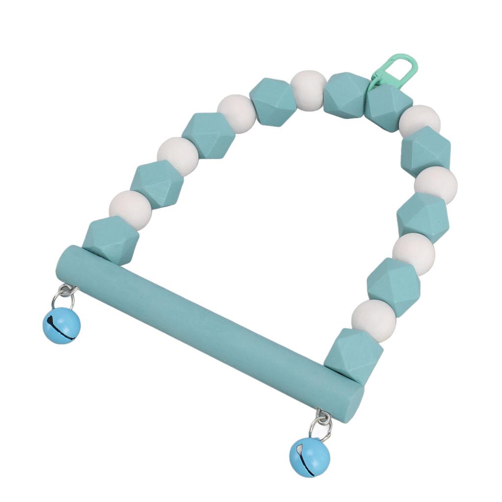 Holz Vogel Schaukel Sitzstange Spielzeug Hängende Papageien Schaukel Stehendes Spielzeug Krallen Schleifen Angstreduzierung Vögel Spielzeug Blau