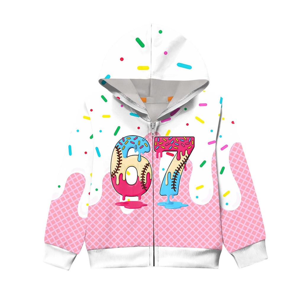 Kinder Langarm Locker Bedruckte Reißverschlussjacke