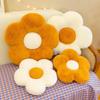 Zabuton Cute Zabuton Flower Cushion Fluffy Body Pillow Floor Cushion Thick Comfortable Office Cushion for Chairs (White 2)