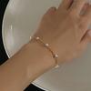 Simple Elegant Simulated Zircon Bracelet Beads Chain for Womens Goth Chain On The Hand Charm Zircon New Style Creative Bracelet