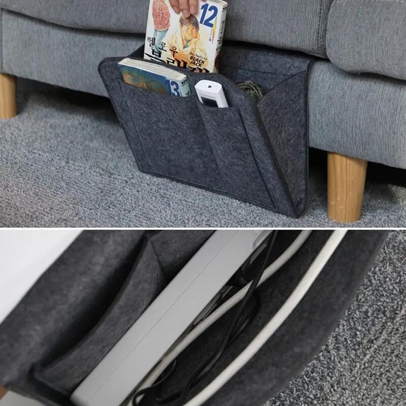 Filz Nachttisch Aufbewahrungstasche Organizer Handy Buch Zeitschriftenhalter Taschen Hängende Aufbewahrungstasche Baby Taschentuchbox Sofa Seitentasche