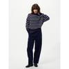 Uniqlo Lambswool Mock Neck Sweater  Stripe 