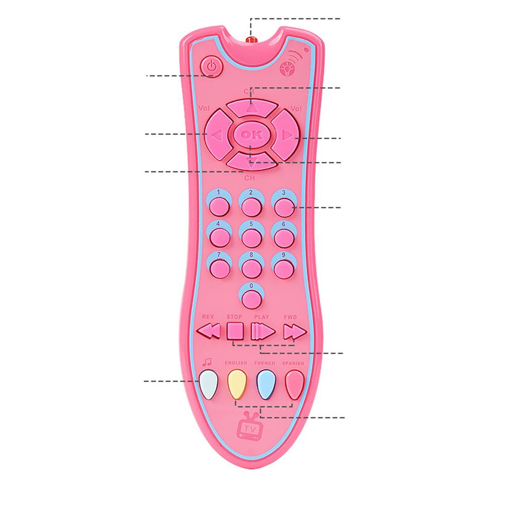 Baby Simulation Remote Control Music English Learning Educational TV Remote Control Toy