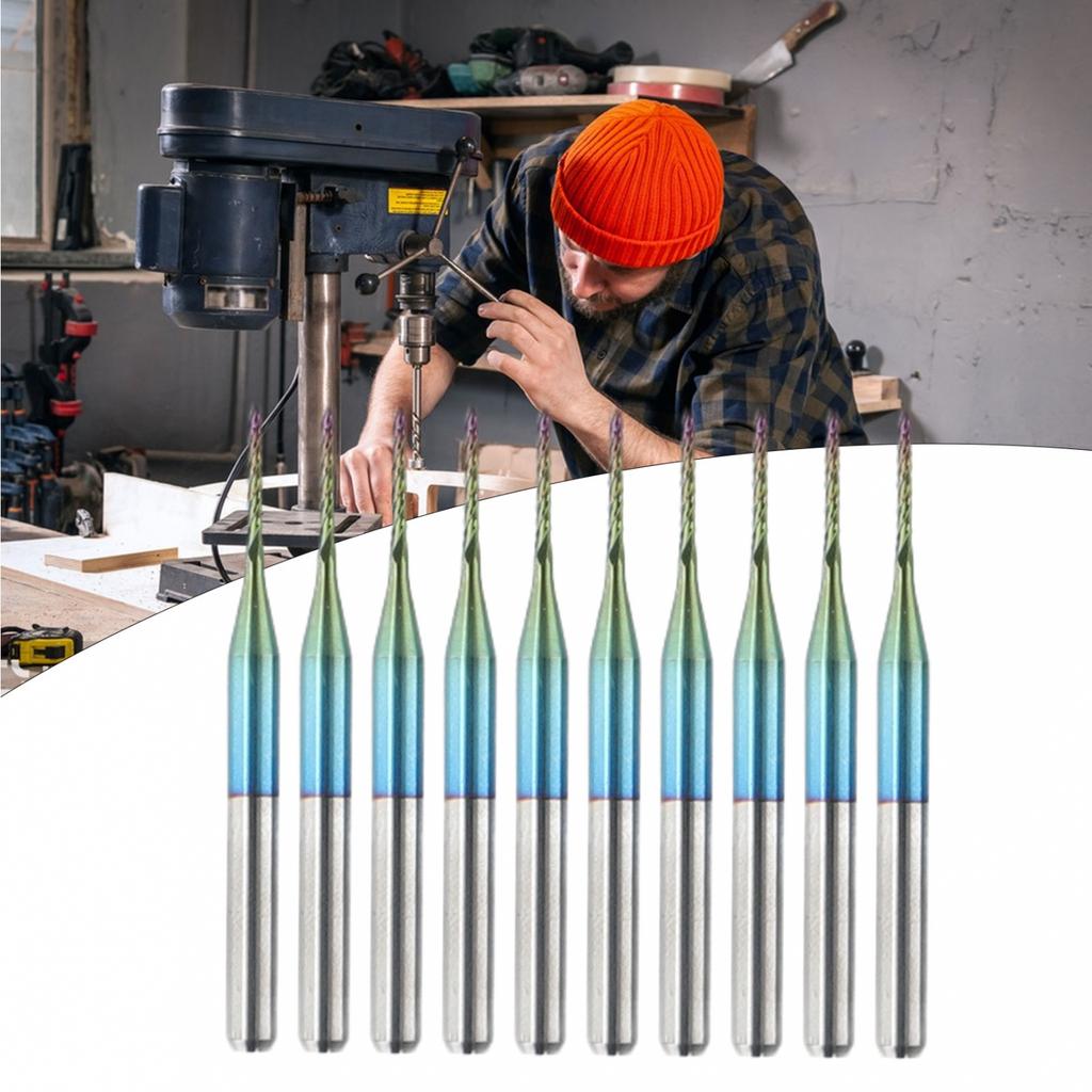 10 X 1mm Carbide Router Cutting Bit for Engraving Stainless Steel