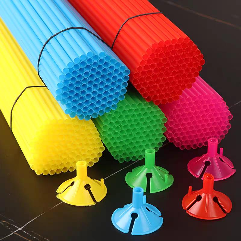 Macaron-Colored Balloon Support Rod - 40cm, Thickened & Hardened for Weddings & Parties