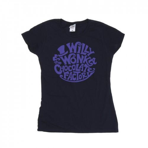Willy Wonka & The Chocolate Factory Womens/Ladies Typed Logo Cotton T-Shirt