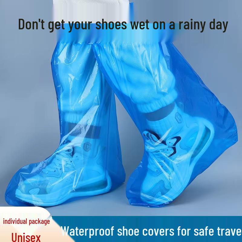 High-Top Waterproof Non-Slip Shoe Covers for Adults & Children - Durable & Thick for Rainy Days