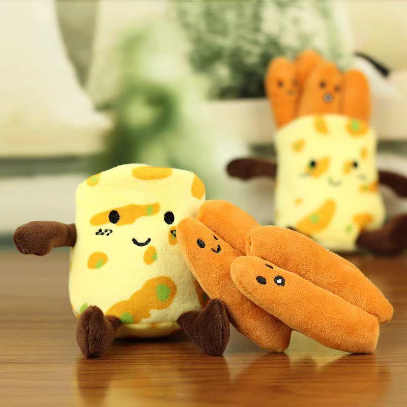 New Pancakes, Fruit Keychain Pendant Creative Simulation Plush Doll Cute Toys, Small Dolls, Bag Pendant
