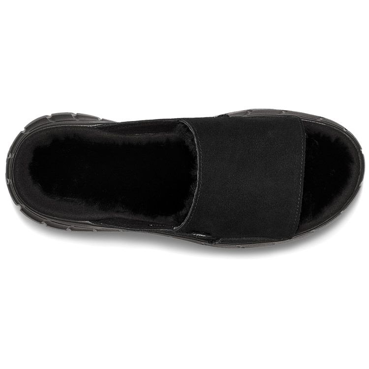 UGG Westsider Slide Leather Soft Sole Comfortable Flat Slide Sandals Women Slippers Black 1118135-BLKS