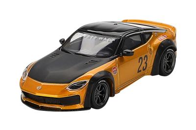 Sunrich MINI GT Nissan Z WORKS LB Gold Completed LBNATION (Right-Hand Drive)
