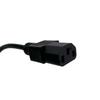 Black 2m ETL Cloverleaf Power Cord, 18AWG, US 3-Prong to C13.