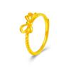 Sterling Silver S925 Personality Bow Open-End Ring for Women High Fashion Princess on the Run