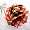 1pc Giraffe Plaid Automatic Folding Umbrella   Compact 8 Rib Design, Durable Iron Frame for Travel, Outdoor,  A0920087